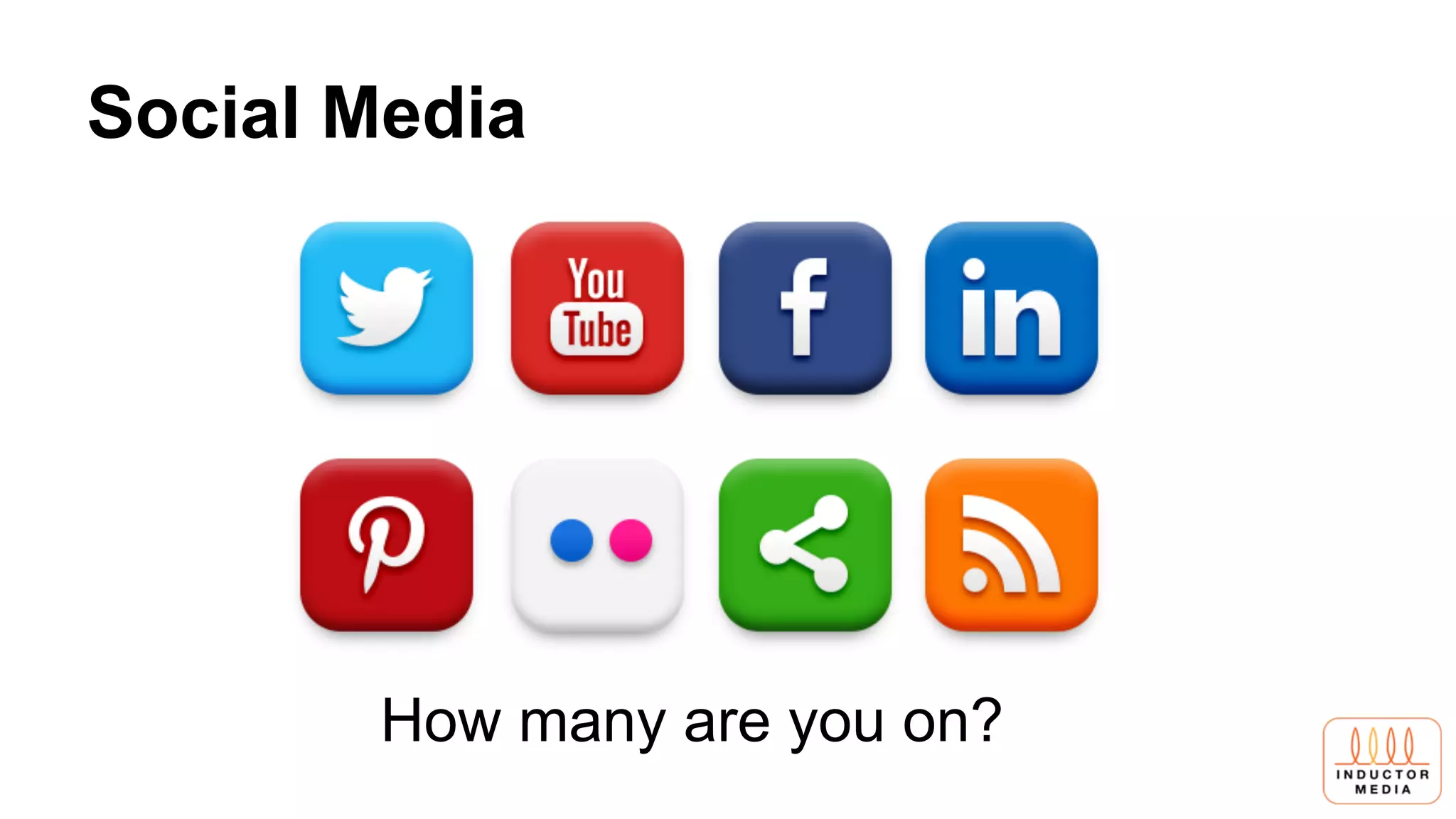 Social Media
How many are you on?
 