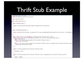 Thrift Stub Example
 