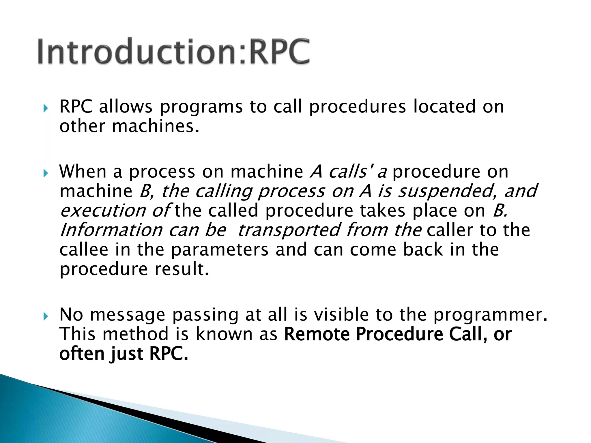 RPC: Remote procedure call | PPTX