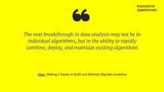 “
Hazy: Making it Easier to Build and Maintain Big-data Analytics
The next breakthrough in data analysis may not be in
ind...