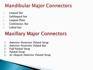 Rpd component + major connectors 2nd yr