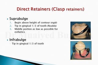 Rpd  direct retainers 2nd yr