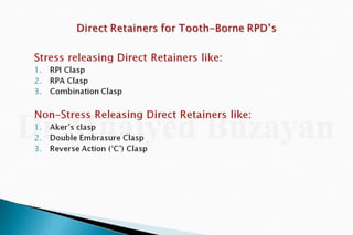 Rpd  direct retainers 2nd yr
