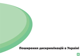 Поширення дискримінацій в Україні
14
 