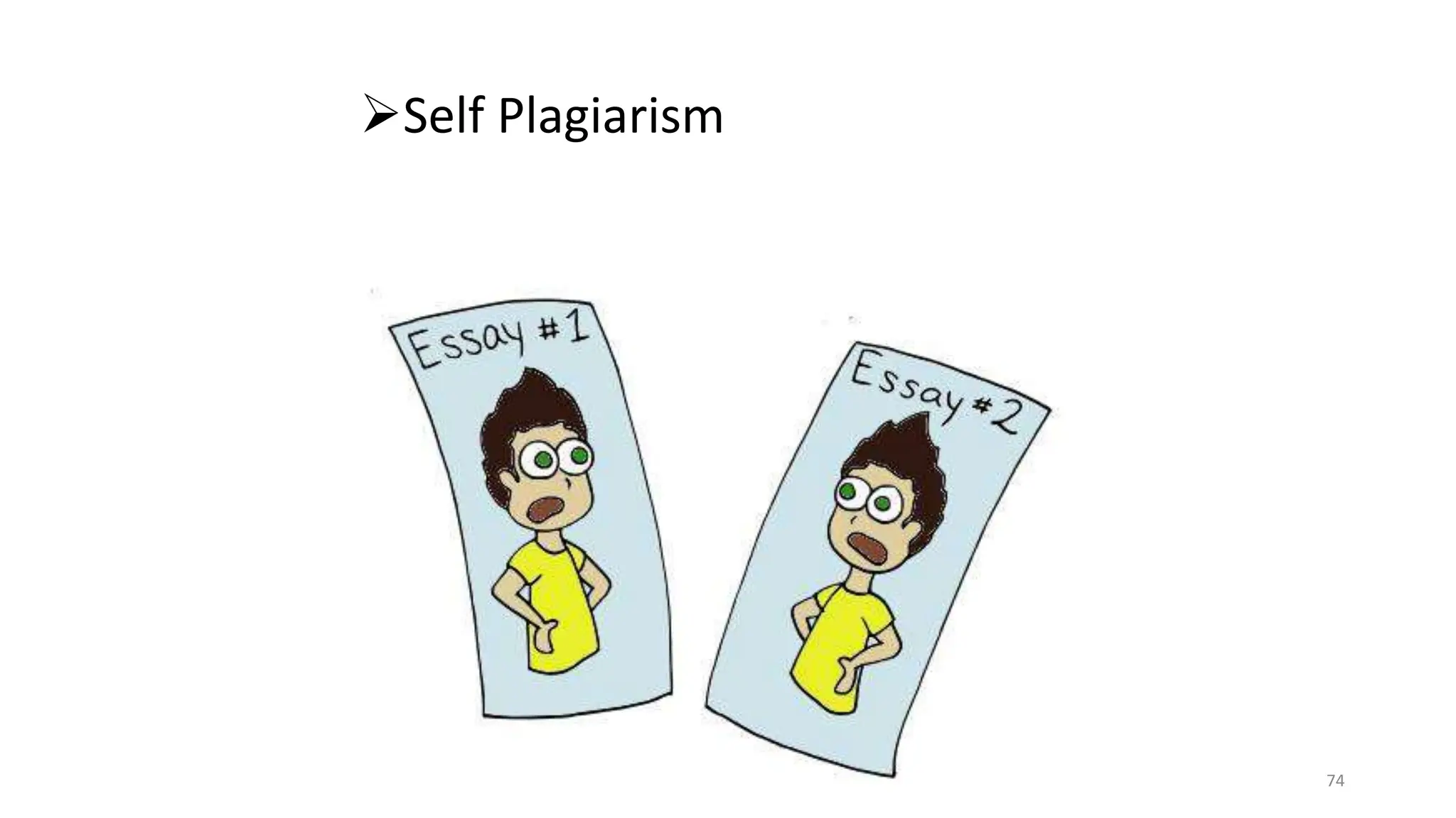 Self Plagiarism
74
 