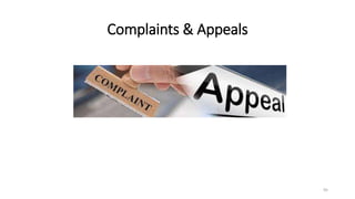 Complaints & Appeals
95
 
