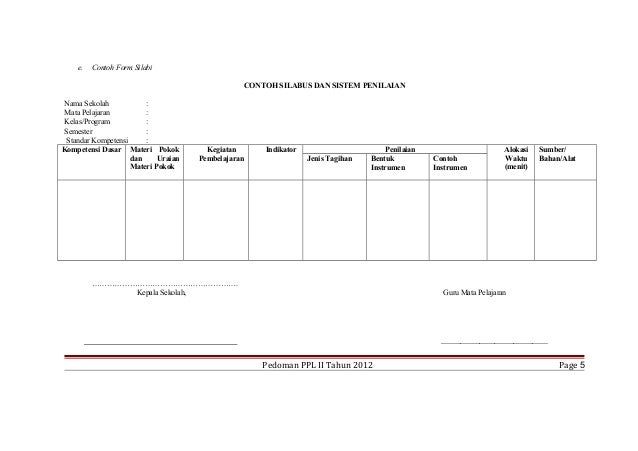 Format Buku Batas Pelajaran Smp