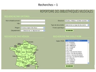 Recherches – 1
 