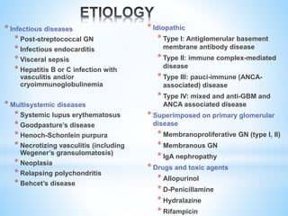 RAPIDLY PROGRESSIVE GLOMERULONEPHRITIS(RPGN) | PPTX