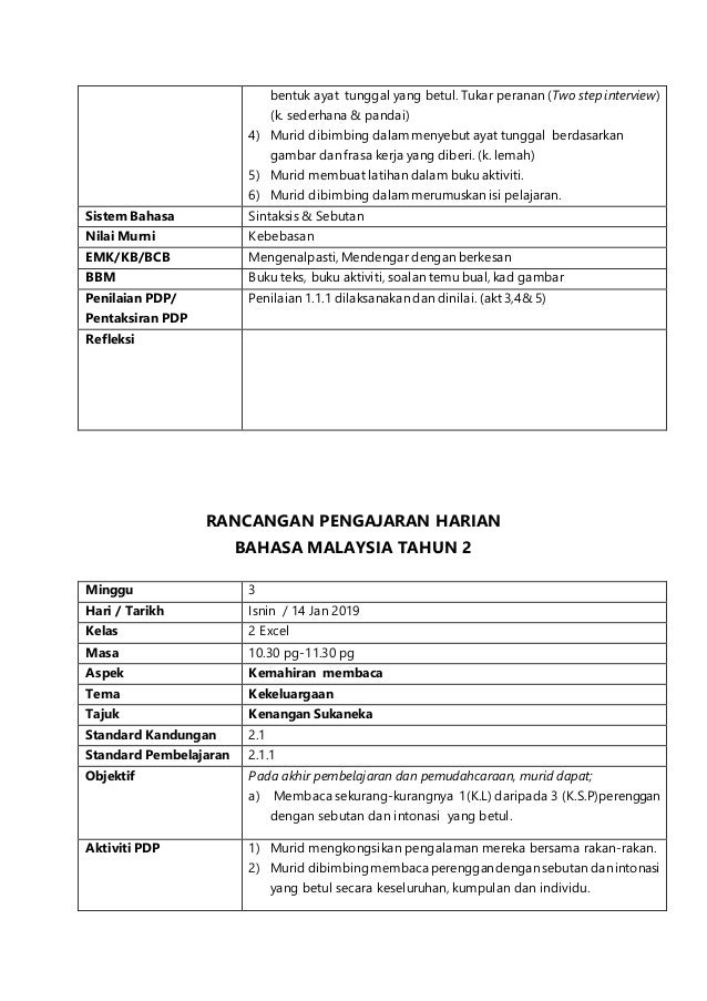 RPH BM THN 2 (2019) RPH BM THN 2 (2019)