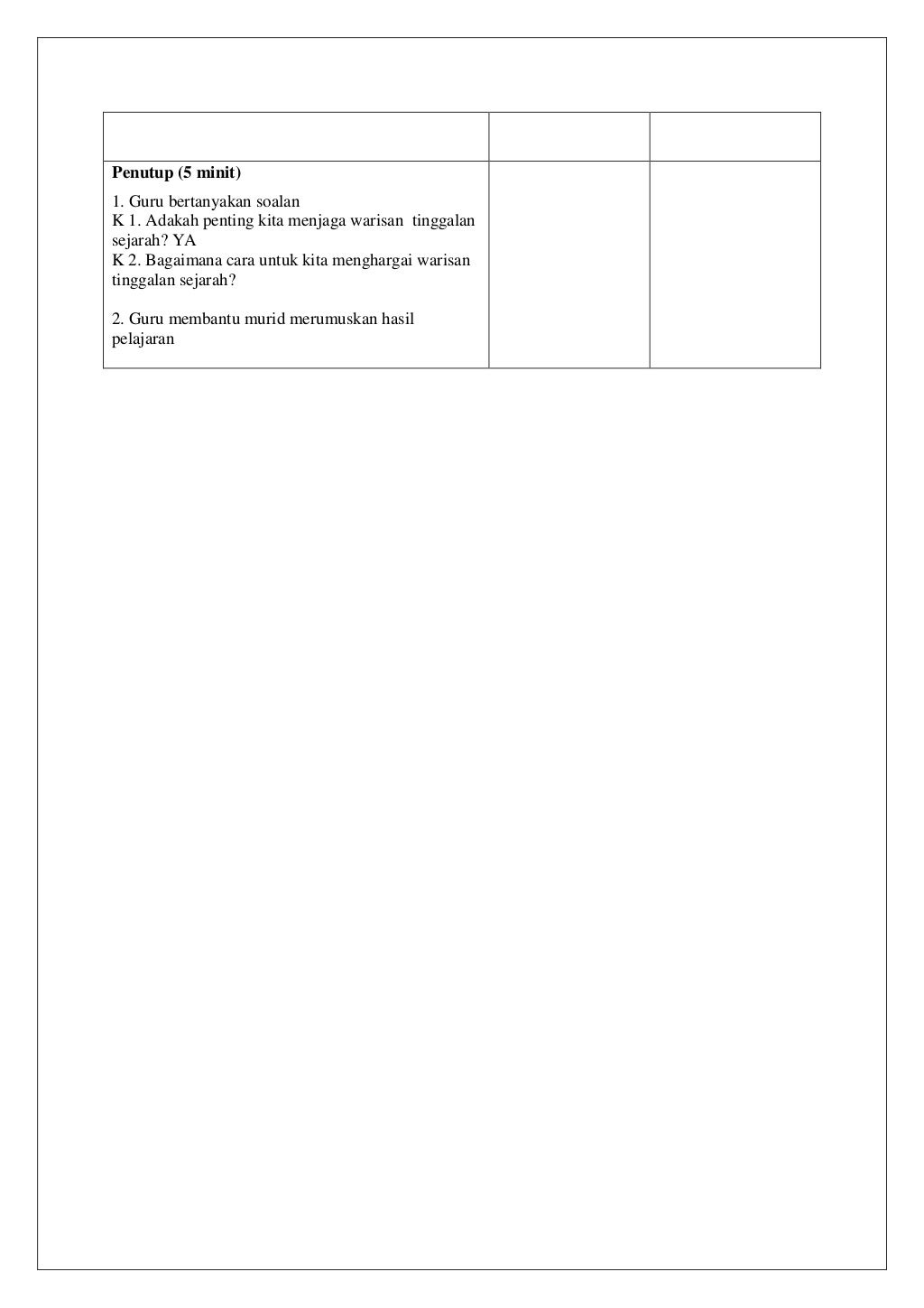 Rph sejarah tahun 4 1.1