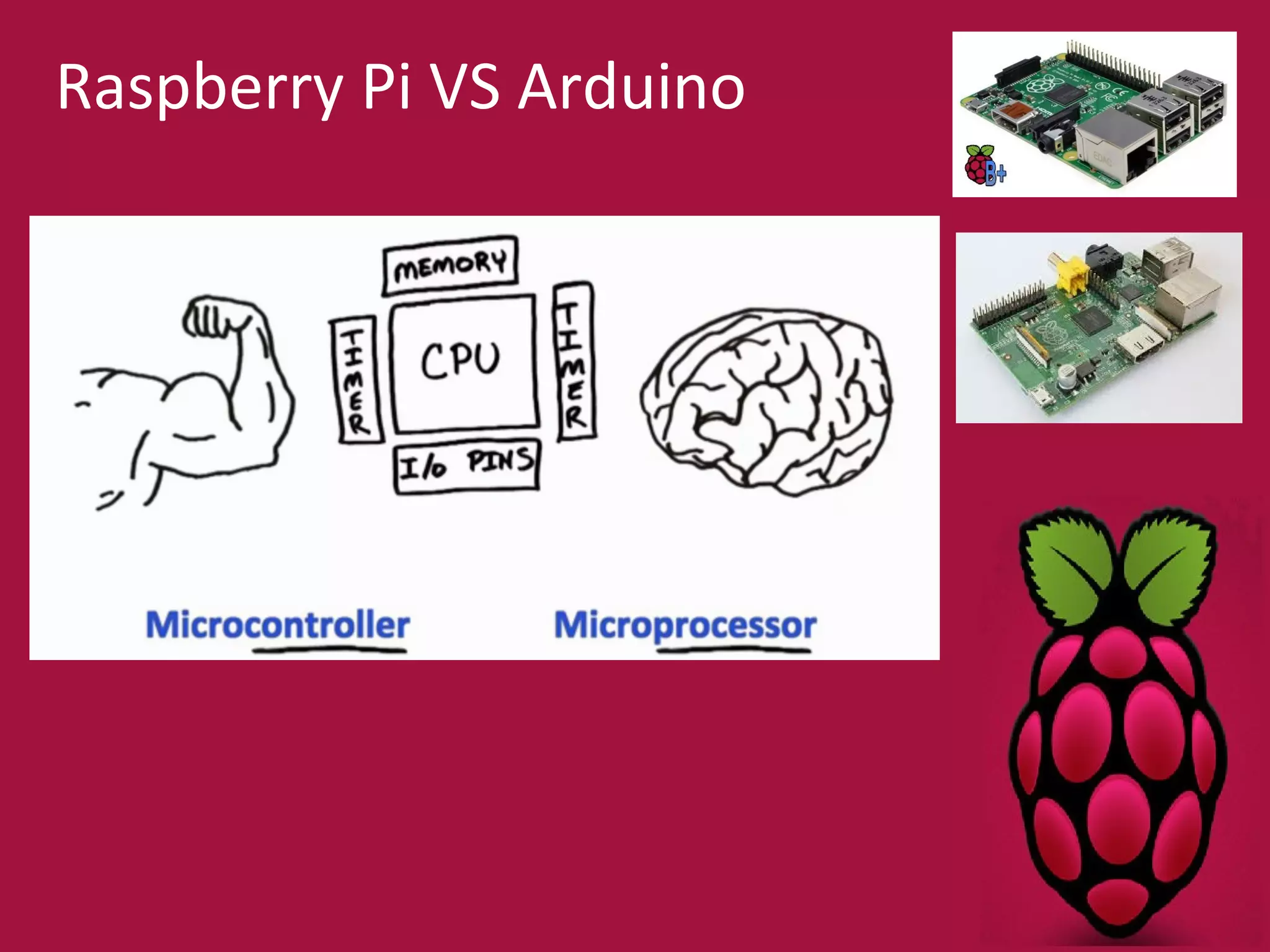 Raspberry Pi VS Arduino 
 