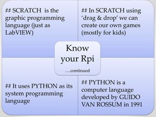 raspberry pi (generalised) | PPTX | Operating Systems | Computer ...