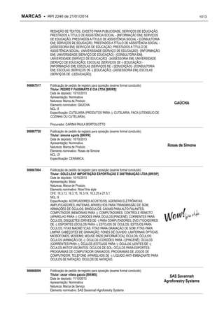 RPI - Marcas 2246 "Vervs Consultoria" 