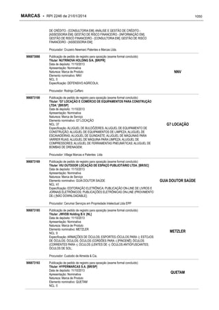 RPI - Marcas 2246 "Vervs Consultoria" 