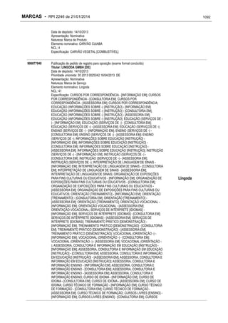 RPI - Marcas 2246 "Vervs Consultoria" 