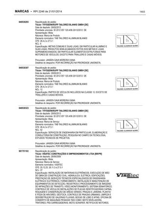 RPI - Marcas 2246 "Vervs Consultoria" 