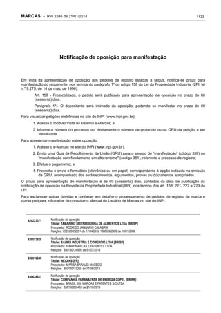 RPI - Marcas 2246 "Vervs Consultoria" 