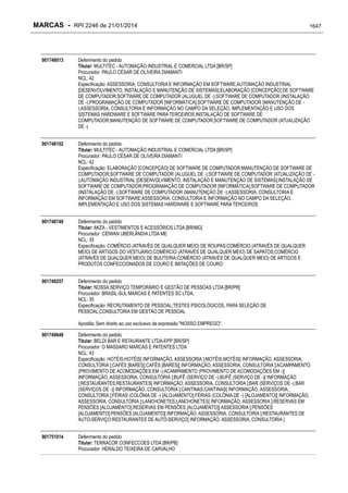 RPI - Marcas 2246 "Vervs Consultoria" 