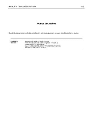 RPI - Marcas 2246 "Vervs Consultoria" 