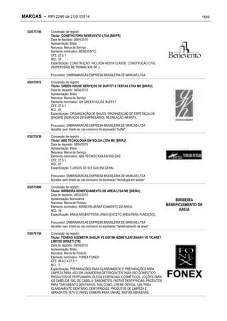 RPI - Marcas 2246 "Vervs Consultoria" 