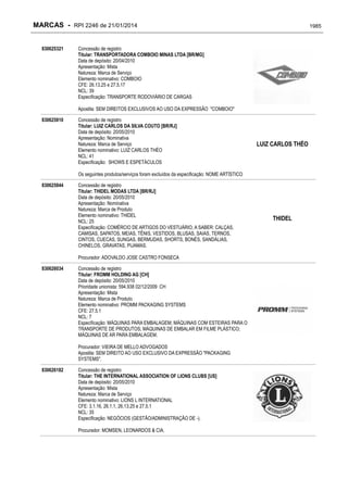 RPI - Marcas 2246 "Vervs Consultoria" 