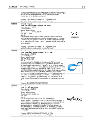 RPI - Marcas 2246 "Vervs Consultoria" 