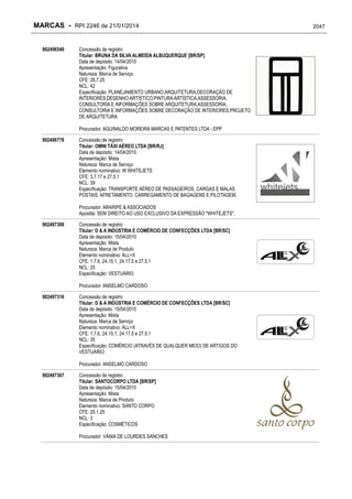 RPI - Marcas 2246 "Vervs Consultoria" 
