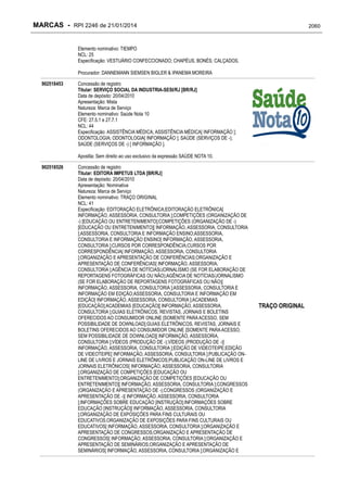 RPI - Marcas 2246 "Vervs Consultoria" 