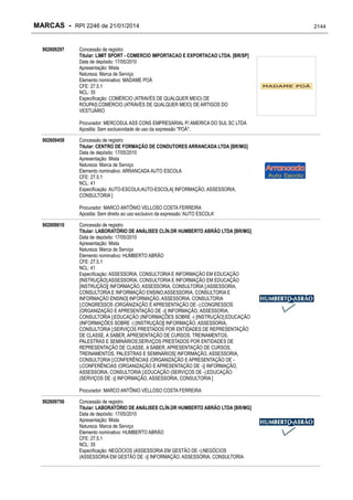 RPI - Marcas 2246 "Vervs Consultoria" 