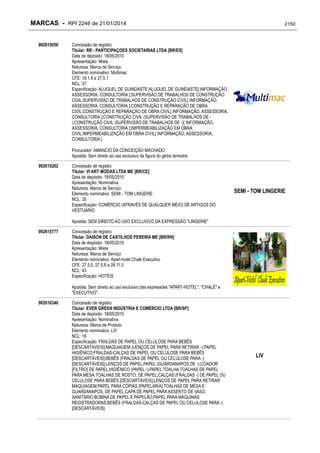 RPI - Marcas 2246 "Vervs Consultoria" 