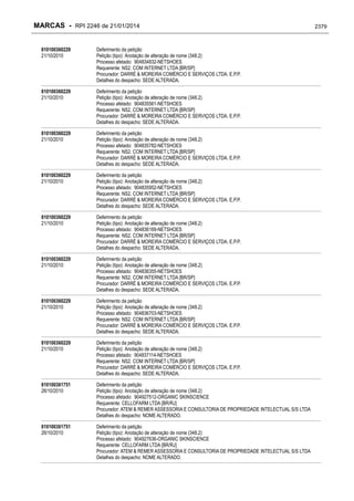 RPI - Marcas 2246 "Vervs Consultoria" 