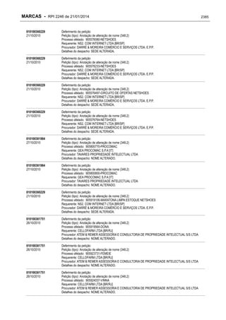 RPI - Marcas 2246 "Vervs Consultoria" 
