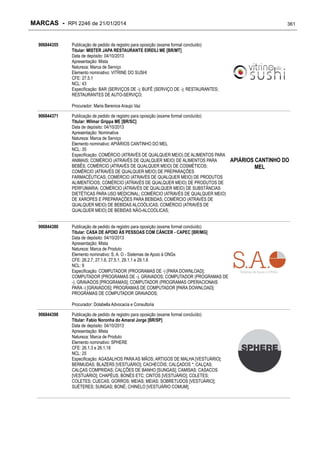 RPI - Marcas 2246 "Vervs Consultoria" 