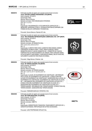 RPI - Marcas 2246 "Vervs Consultoria" 