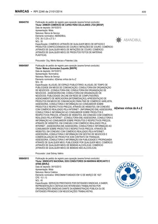 RPI - Marcas 2246 "Vervs Consultoria" 