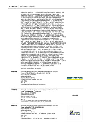 RPI - Marcas 2246 "Vervs Consultoria" 