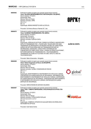 RPI - Marcas 2246 "Vervs Consultoria" 