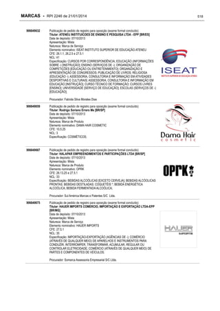 RPI - Marcas 2246 "Vervs Consultoria" 