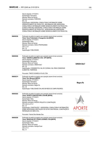 RPI - Marcas 2246 "Vervs Consultoria" 