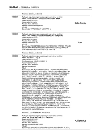 RPI - Marcas 2246 "Vervs Consultoria" 