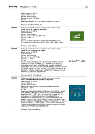 RPI - Marcas 2246 "Vervs Consultoria" 