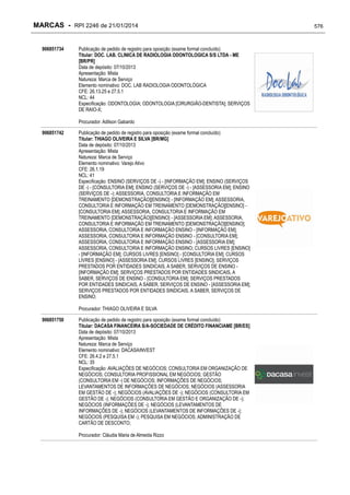 RPI - Marcas 2246 "Vervs Consultoria" 