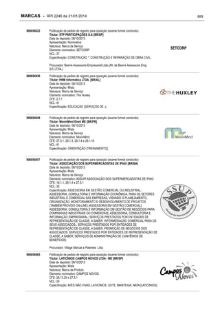 RPI - Marcas 2246 "Vervs Consultoria" 