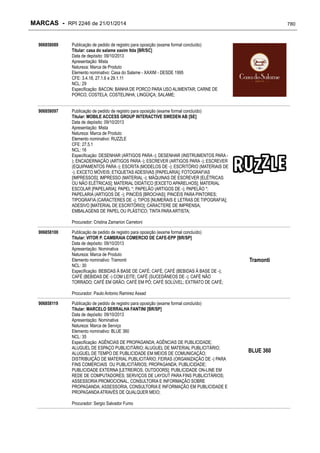 RPI - Marcas 2246 "Vervs Consultoria" 