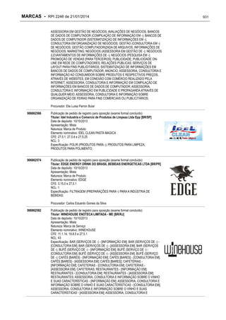 RPI - Marcas 2246 "Vervs Consultoria" 