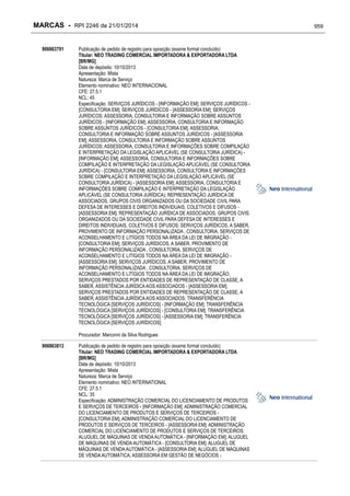 RPI - Marcas 2246 "Vervs Consultoria" 