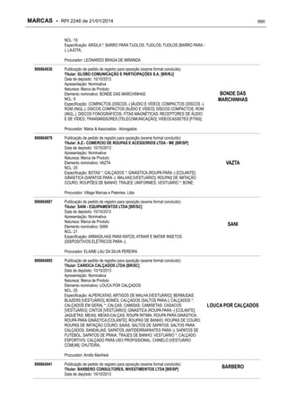 RPI - Marcas 2246 "Vervs Consultoria" 