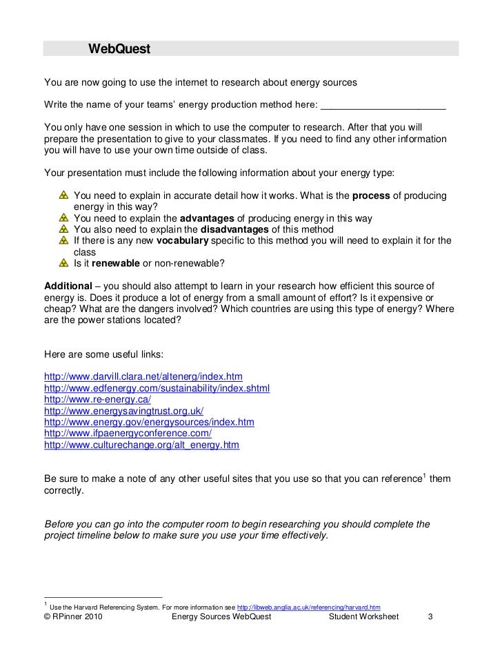 Forms and sources of energy worksheet answers