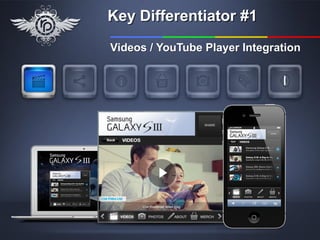 Key Differentiator #1
Videos / YouTube Player Integration


                               I
 